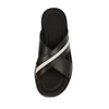 BALLY MEN’S BLACK JAMILO CROSSOVER-STRAPS LEATHER SANDALS