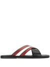 BALLY MEN'S JAMILO CROSSOVER-STRAPS LEATHER SANDALS
