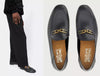 Salvatore Men's Black Melbourne Gancini Ornament Moccasin