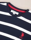 Crew Neck Horizontal Stripe T-Shirt