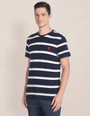 Crew Neck Horizontal Stripe T-Shirt