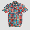 Spier & Mackay Teal Madras Patchwork - Short Sleeve