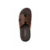 LEO PUCCI Dark Brown Leather Slide Sandals - Size 10/44