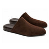 Ferragamo Men's Brown Suede Open-Back Mule Loafers