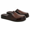 Ferragamo Dassa Leather Round-Toe Mules - Cocoa Brown